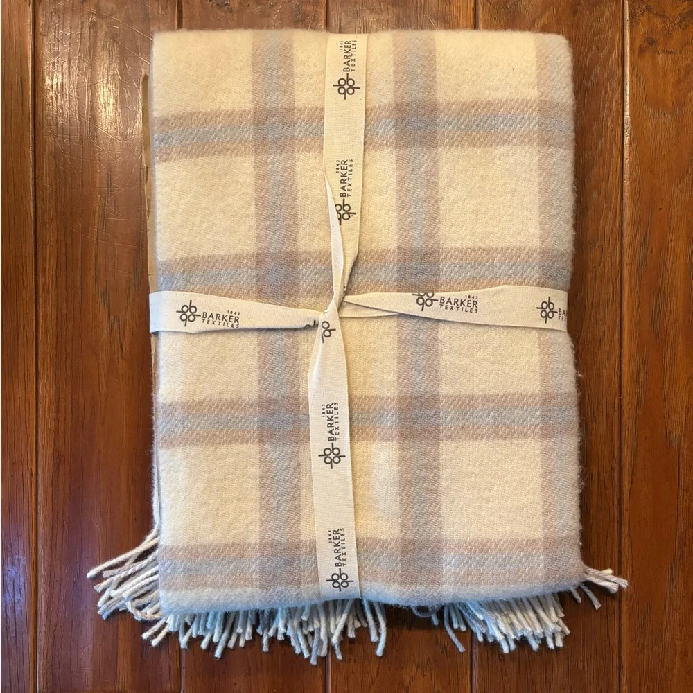 Barker Textiles Wool Plaid Throw Blanket